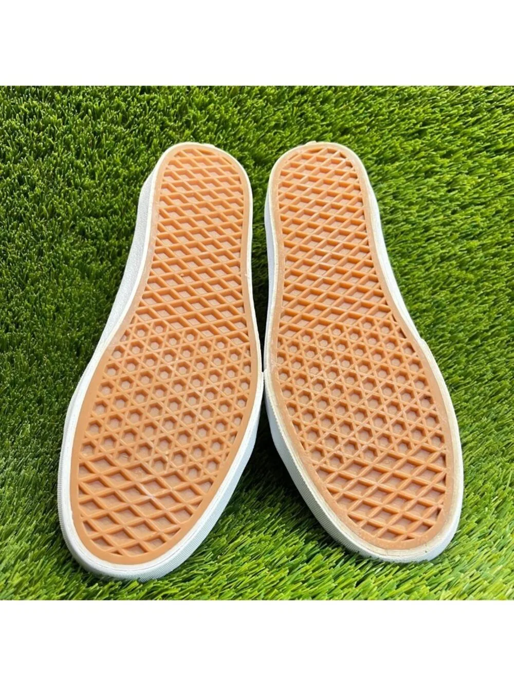Vans Old Skool Platform Mens Size 8.5 Beige White Athletic Skate Shoes Sneakers